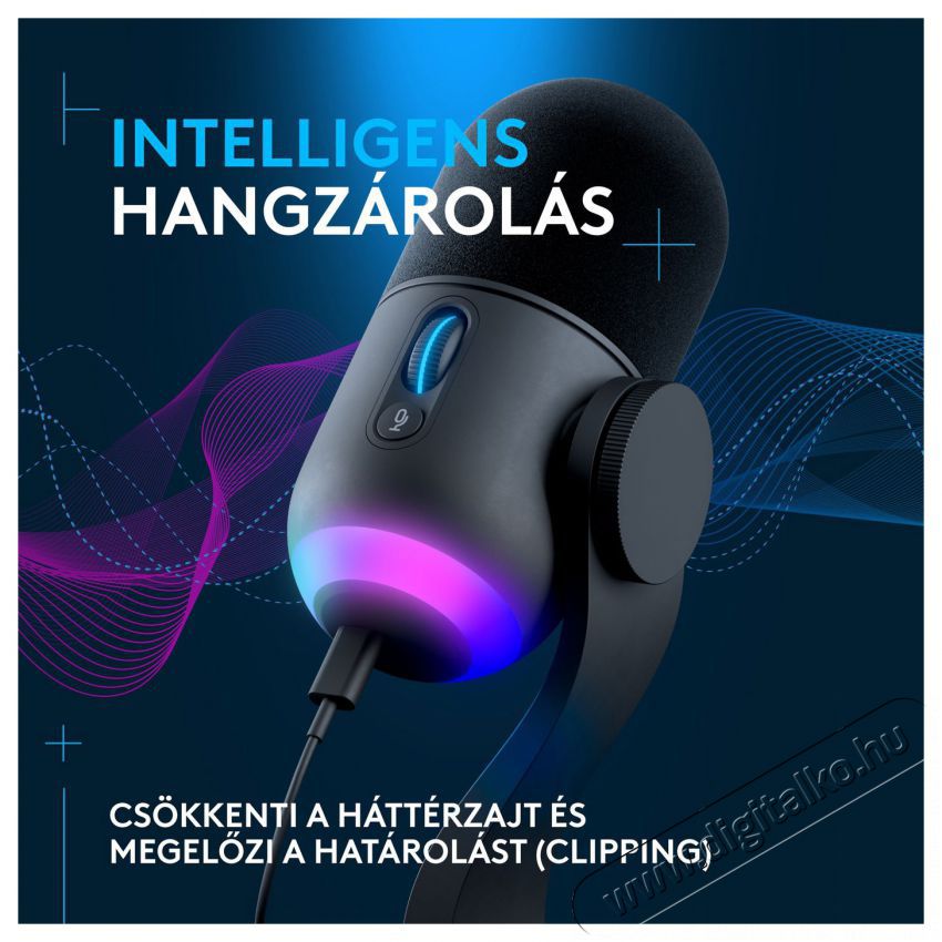 Logitech G Blue Yeti GX dinamikus RGB, black Fot&oacute;-Vide&oacute; kieg&eacute;sz&iacute;tők - Mikrofon - Fot&oacute;-vide&oacute; mikrofon - 525245