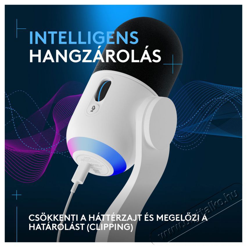 Logitech G Blue Yeti GX dinamikus RGB, off-white Fot&oacute;-Vide&oacute; kieg&eacute;sz&iacute;tők - Mikrofon - Fot&oacute;-vide&oacute; mikrofon - 525243