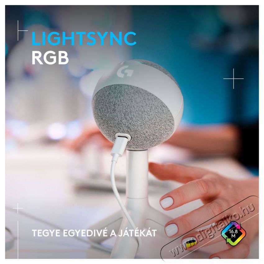 Logitech G Blue Yeti Orb RGB, off-white Fot&oacute;-Vide&oacute; kieg&eacute;sz&iacute;tők - Mikrofon - Fot&oacute;-vide&oacute; mikrofon - 525240