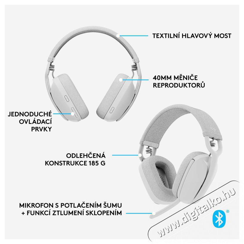 Logitech Zone Vibe 100 White fejhallgat&oacute; Audio-Video / Hifi / Multim&eacute;dia - F&uuml;l &eacute;s Fejhallgat&oacute;k - Fejhallgat&oacute; - 525236