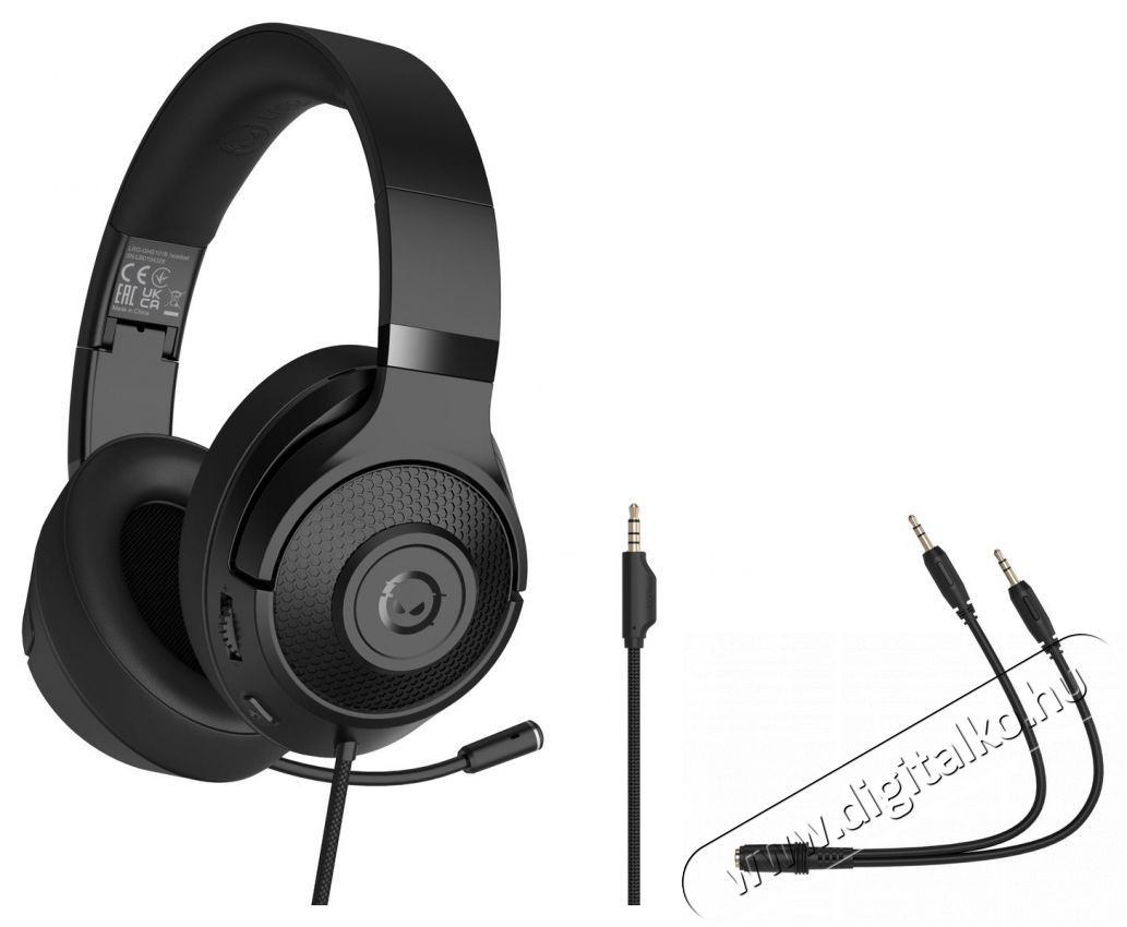 LORGAR Noah 101, fekete Audio-Video / Hifi / Multim&eacute;dia - F&uuml;l &eacute;s Fejhallgat&oacute;k - Fejhallgat&oacute; mikrofonnal / headset - 510114