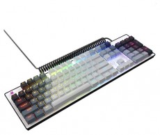 LORGAR Azar 514 RGB, feh&eacute;r vezet&eacute;kes mechanikus gamer billentyűzet Iroda &eacute;s sz&aacute;m&iacute;t&aacute;stechnika - Billentyűzet / billentyűzet szett - Vezet&eacute;kes - 514928