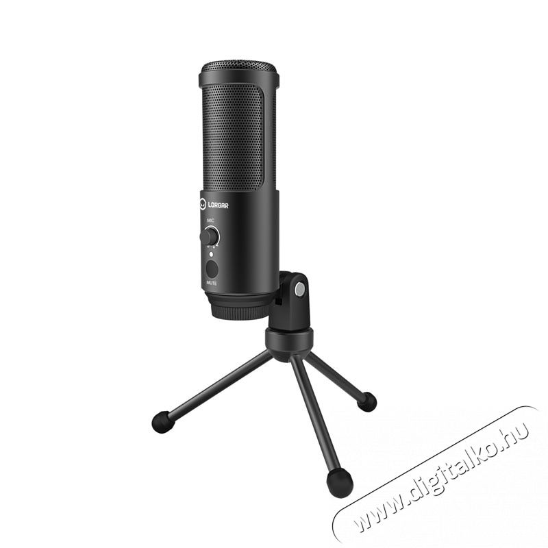 LORGAR Voicer 521 gamer mikrofon tripod &aacute;llv&aacute;nnyal, fekete Fot&oacute;-Vide&oacute; kieg&eacute;sz&iacute;tők - Mikrofon - Fot&oacute;-vide&oacute; mikrofon - 533584