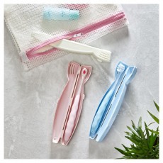 Luxplastic IRIS L-00319 kis fogkefetart&oacute; utaz&aacute;shoz, k&eacute;k, r&oacute;zsasz&iacute;n vagy elef&aacute;ntcsont sz&iacute;nű Sz&eacute;ps&eacute;g&aacute;pol&aacute;s / Eg&eacute;szs&eacute;g - Sz&aacute;j / fog &aacute;pol&aacute;s - Kieg&eacute;sz&iacute;tő - 501803