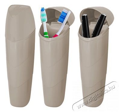Luxplastic IRIS L-00626 nagy fogkefetart&oacute; utaz&aacute;shoz, fekete, b&eacute;zs vagy sz&uuml;rke sz&iacute;nű Sz&eacute;ps&eacute;g&aacute;pol&aacute;s / Eg&eacute;szs&eacute;g - Sz&aacute;j / fog &aacute;pol&aacute;s - Kieg&eacute;sz&iacute;tő - 501802