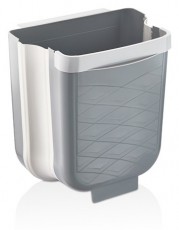 Luxplastic IRIS L-00869-2 összecsukható, ajtóra akasztható szemetes 6 liter, szürke Háztartás / Otthon / Kültér - Lakásfelszerelés - Szemetes - 502384