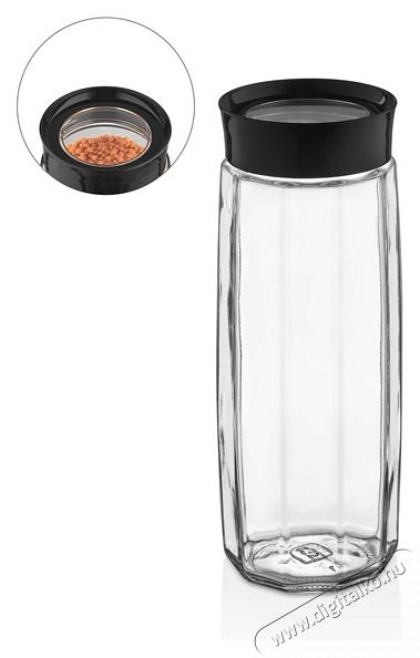 Luxplastic IRIS C-00397 Visible Polygon &uuml;veg t&aacute;rol&oacute; 1.600ml, fekete vagy elf&aacute;ntcsont sz&iacute;nű H&aacute;ztart&aacute;s / Otthon / K&uuml;lt&eacute;r - Lak&aacute;sfelszerel&eacute;s - T&aacute;rol&oacute; - 507224