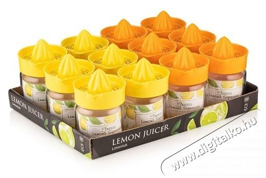 Luxplastic IRIS C-00136 Fresia citromfacsar&oacute; &uuml;veg t&aacute;rol&oacute;val 425ml, narancs vagy citroms&aacute;rga sz&iacute;nű H&aacute;ztart&aacute;s / Otthon / K&uuml;lt&eacute;r - Lak&aacute;sfelszerel&eacute;s - T&aacute;rol&oacute; - 508433