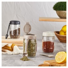 Luxplastic IRIS C-00171 Prizma &uuml;veg t&aacute;rol&oacute; kan&aacute;llal 380ml, antracit, z&ouml;ld vagy piros sz&iacute;nű H&aacute;ztart&aacute;s / Otthon / K&uuml;lt&eacute;r - Lak&aacute;sfelszerel&eacute;s - T&aacute;rol&oacute; - 508326