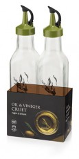Luxplastic IRIS C-00253 Olaj &eacute;s ecet ki&ouml;ntő szett 2 darabos, 2*250ml, fekete vagy z&ouml;ld sz&iacute;nű Konyhai term&eacute;kek - Konyhai eszk&ouml;z - Egy&eacute;b konyhai eszk&ouml;z - 513434