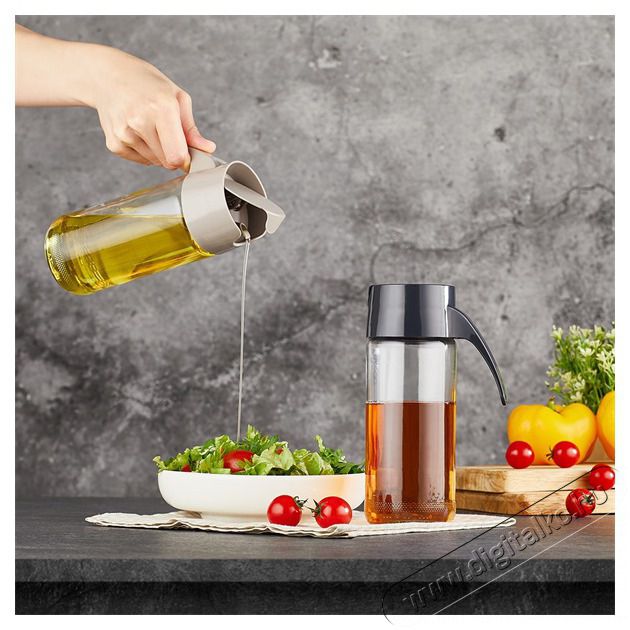 Luxplastic IRIS C-00413 Olaj &eacute;s ecet &uuml;veg ki&ouml;ntő 500ml , sz&uuml;rke vagy fekete sz&iacute;nű Konyhai term&eacute;kek - Konyhai eszk&ouml;z - Egy&eacute;b konyhai eszk&ouml;z - 513433