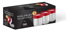 Luxplastic IRIS C-00379 Ring &uuml;veg t&aacute;rol&oacute; szett 3 darabos 3*425ml Konyhai term&eacute;kek - Ed&eacute;ny - &Eacute;telt&aacute;rol&oacute; - 514670