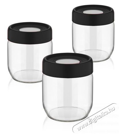 Luxplastic IRIS C-00379 Ring &uuml;veg t&aacute;rol&oacute; szett 3 darabos 3*425ml Konyhai term&eacute;kek - Ed&eacute;ny - &Eacute;telt&aacute;rol&oacute; - 514670