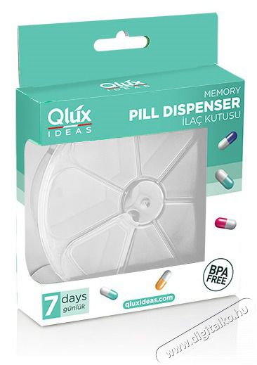 Luxplastic IRIS L-00434 Gy&oacute;gyszeradagol&oacute; doboz heti kioszt&aacute;ssal H&aacute;ztart&aacute;s / Otthon / K&uuml;lt&eacute;r - Lak&aacute;sfelszerel&eacute;s - T&aacute;rol&oacute; - 514674