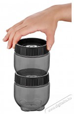 Luxplastic IRIS L-00535 Stack and Lock, egym&aacute;shoz r&ouml;gz&iacute;thető t&aacute;rol&oacute;, 400ml, fekete H&aacute;ztart&aacute;s / Otthon / K&uuml;lt&eacute;r - Lak&aacute;sfelszerel&eacute;s - T&aacute;rol&oacute; - 514694
