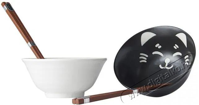 Made In Japan Cat Face Design T&aacute;lk&eacute;szlet p&aacute;lcik&aacute;kkal, 400 ml, 2 db Konyhai term&eacute;kek - Egy&eacute;b / Konyhai kieg&eacute;sz&iacute;tő - 527424