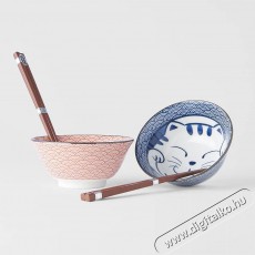 Made In Japan Maneki 15 cm-es szett, piros-k&eacute;k, 2 darab Konyhai term&eacute;kek - Egy&eacute;b / Konyhai kieg&eacute;sz&iacute;tő - 527437