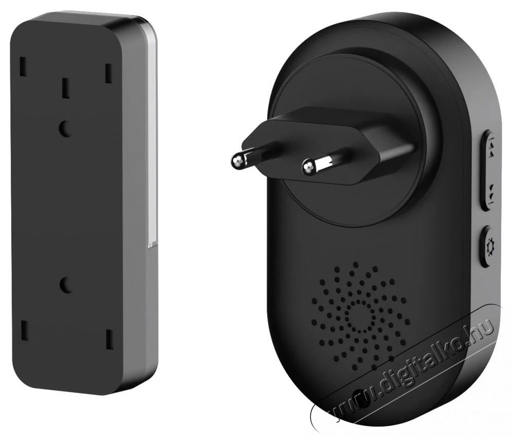 Maketop  YF-100 kinetic doorbell, fekete H&aacute;ztart&aacute;s / Otthon / K&uuml;lt&eacute;r - Lak&aacute;sfelszerel&eacute;s - Csengő - 519534