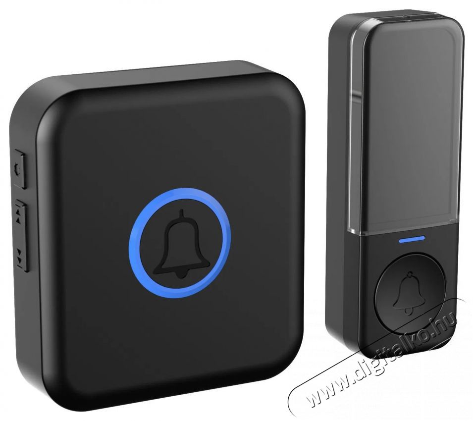 Maketop  YF-102 kinetic doorbell, fekete H&aacute;ztart&aacute;s / Otthon / K&uuml;lt&eacute;r - Lak&aacute;sfelszerel&eacute;s - Csengő - 519536