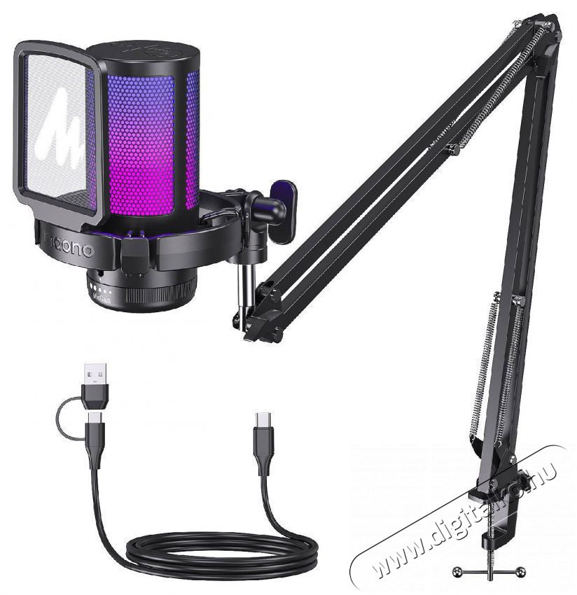 MAONO DGM20S Black Fot&oacute;-Vide&oacute; kieg&eacute;sz&iacute;tők - Mikrofon - Fot&oacute;-vide&oacute; mikrofon - 525283