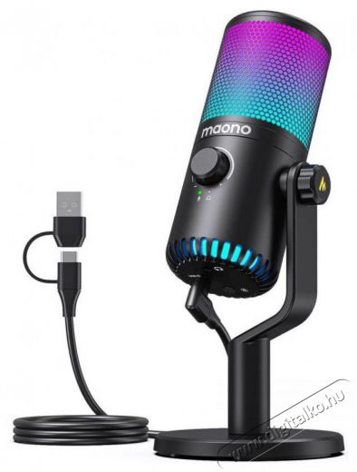 MAONO DM30 RGB Black Fot&oacute;-Vide&oacute; kieg&eacute;sz&iacute;tők - Mikrofon - Mikrofon r&aacute;di&oacute;knak - 525289