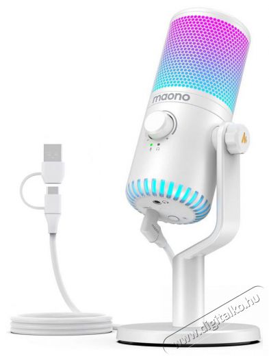 MAONO DM30 RGB White Fot&oacute;-Vide&oacute; kieg&eacute;sz&iacute;tők - Mikrofon - Mikrofon r&aacute;di&oacute;knak - 525292