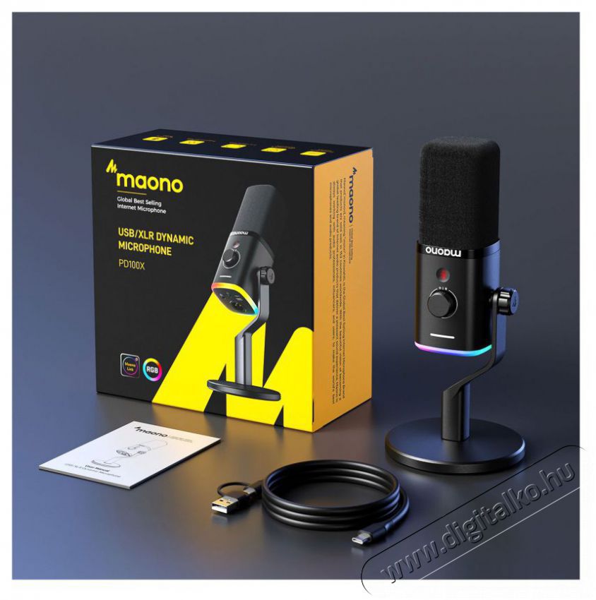 MAONO PD100X Fot&oacute;-Vide&oacute; kieg&eacute;sz&iacute;tők - Mikrofon - Fot&oacute;-vide&oacute; mikrofon - 525293