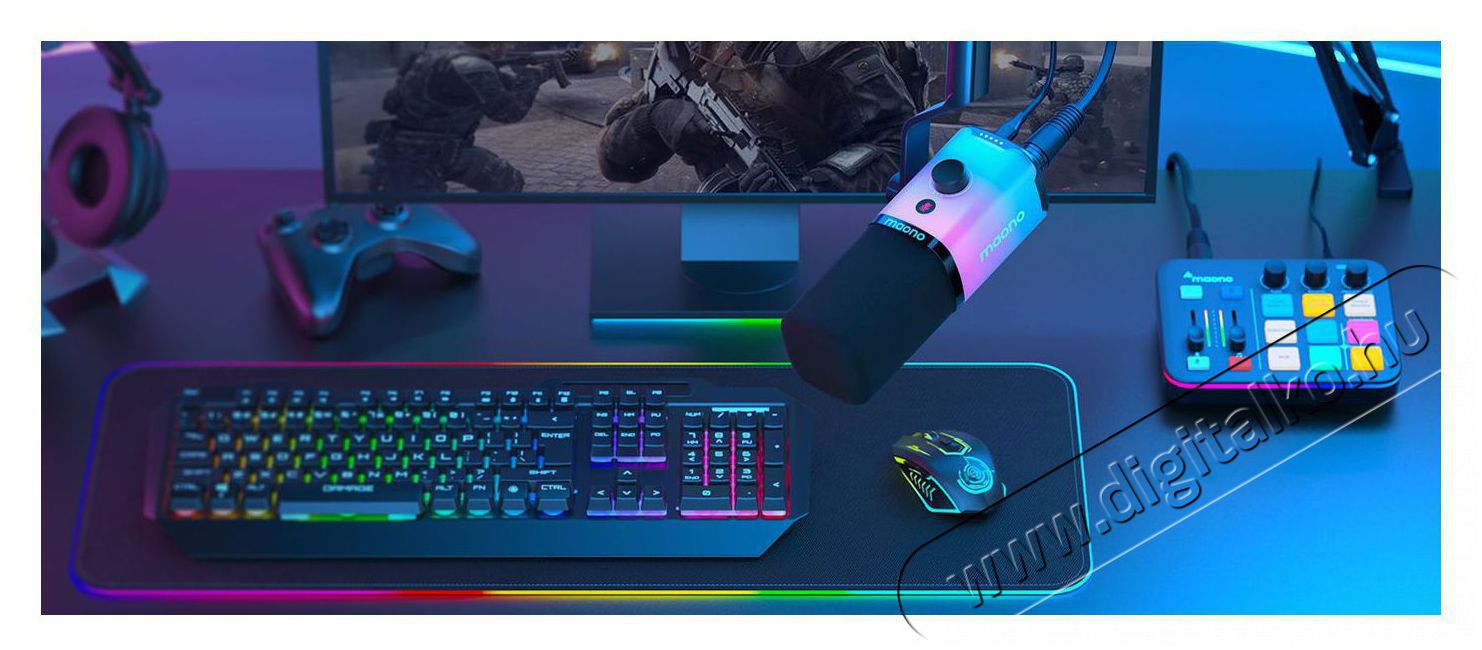 MAONO PD100XS RGB Fot&oacute;-Vide&oacute; kieg&eacute;sz&iacute;tők - Mikrofon - Fot&oacute;-vide&oacute; mikrofon - 525295