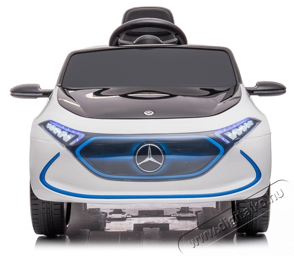 Mappy Mecedes EQA elektromos aut&oacute;, EVA kerekekkel &eacute;s bőr&uuml;l&eacute;ssel, feh&eacute;r &Uacute;jdons&aacute;gok - &Uacute;j term&eacute;kek - 535437