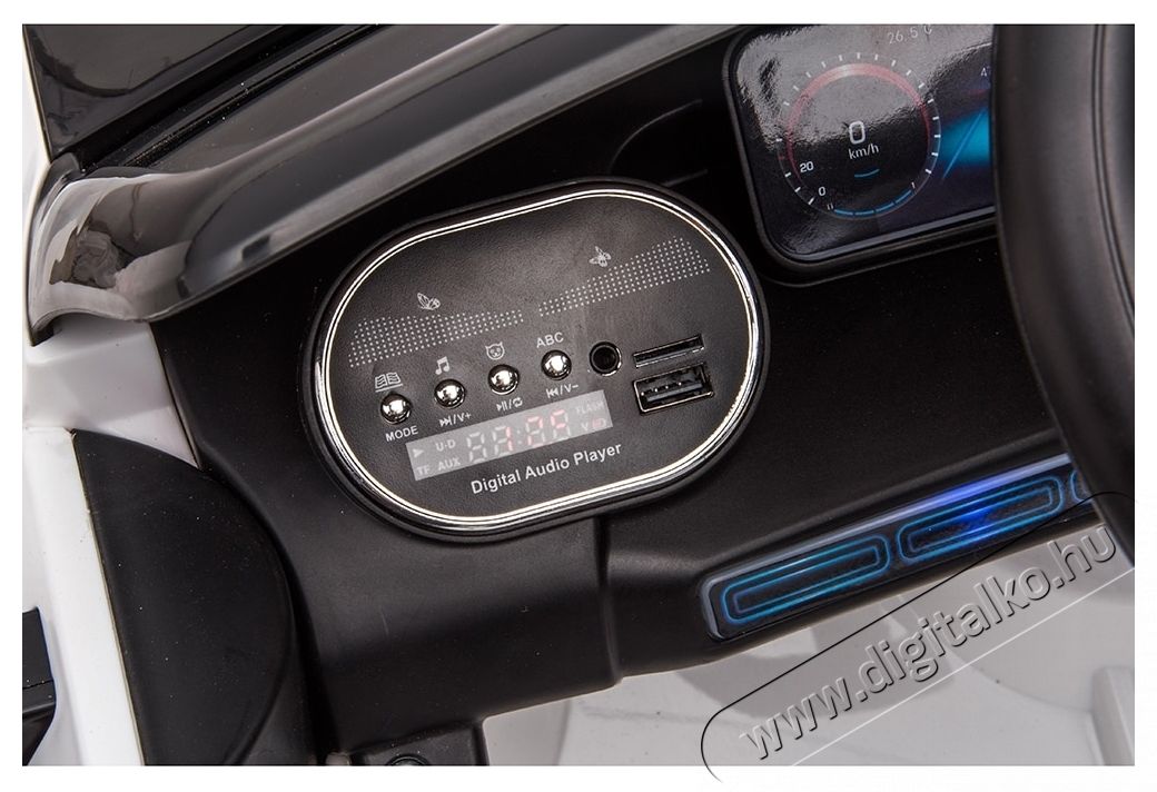 Mappy Mecedes EQA elektromos aut&oacute;, EVA kerekekkel &eacute;s bőr&uuml;l&eacute;ssel, feh&eacute;r &Uacute;jdons&aacute;gok - &Uacute;j term&eacute;kek - 535437