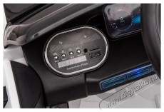 Mappy Mecedes EQA elektromos aut&oacute;, EVA kerekekkel &eacute;s bőr&uuml;l&eacute;ssel, feh&eacute;r &Uacute;jdons&aacute;gok - &Uacute;j term&eacute;kek - 535437