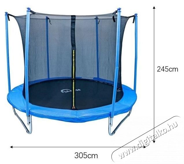 Mappy Trambulin v&eacute;dőh&aacute;l&oacute;val, 305 cm H&aacute;ztart&aacute;s / Otthon / K&uuml;lt&eacute;r - J&aacute;t&eacute;k / Sport - Szabadt&eacute;ri j&aacute;t&eacute;k - 535438