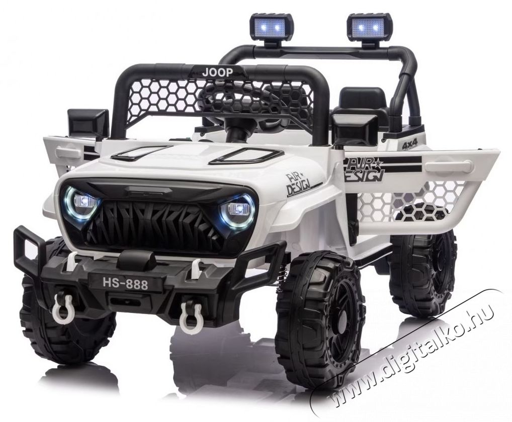 Mappy Go 4x4 elektromos gyerekaut&oacute;, t&aacute;vir&aacute;ny&iacute;t&oacute;val, 105 x 65 x 58 cm, Feh&eacute;r H&aacute;ztart&aacute;s / Otthon / K&uuml;lt&eacute;r - J&aacute;t&eacute;k / Sport - Elektromos be&uuml;lős j&aacute;rmű - 540680