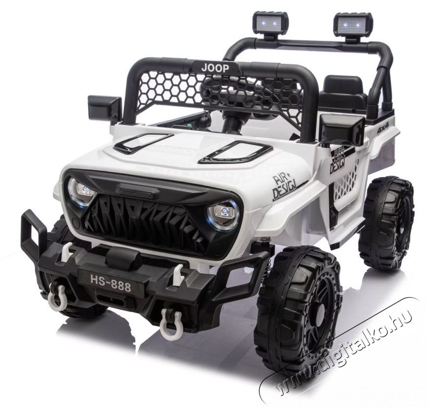 Mappy Go 4x4 elektromos gyerekaut&oacute;, t&aacute;vir&aacute;ny&iacute;t&oacute;val, 105 x 65 x 58 cm, Feh&eacute;r H&aacute;ztart&aacute;s / Otthon / K&uuml;lt&eacute;r - J&aacute;t&eacute;k / Sport - Elektromos be&uuml;lős j&aacute;rmű - 540680