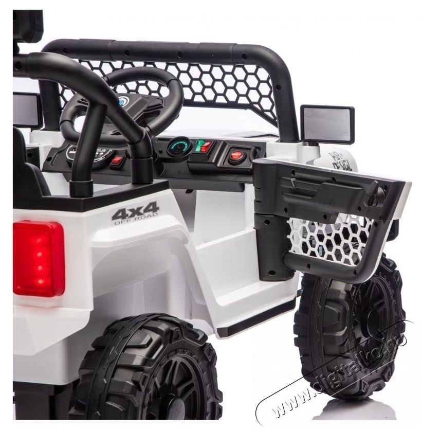 Mappy Go 4x4 elektromos gyerekaut&oacute;, t&aacute;vir&aacute;ny&iacute;t&oacute;val, 105 x 65 x 58 cm, Feh&eacute;r H&aacute;ztart&aacute;s / Otthon / K&uuml;lt&eacute;r - J&aacute;t&eacute;k / Sport - Elektromos be&uuml;lős j&aacute;rmű - 540680