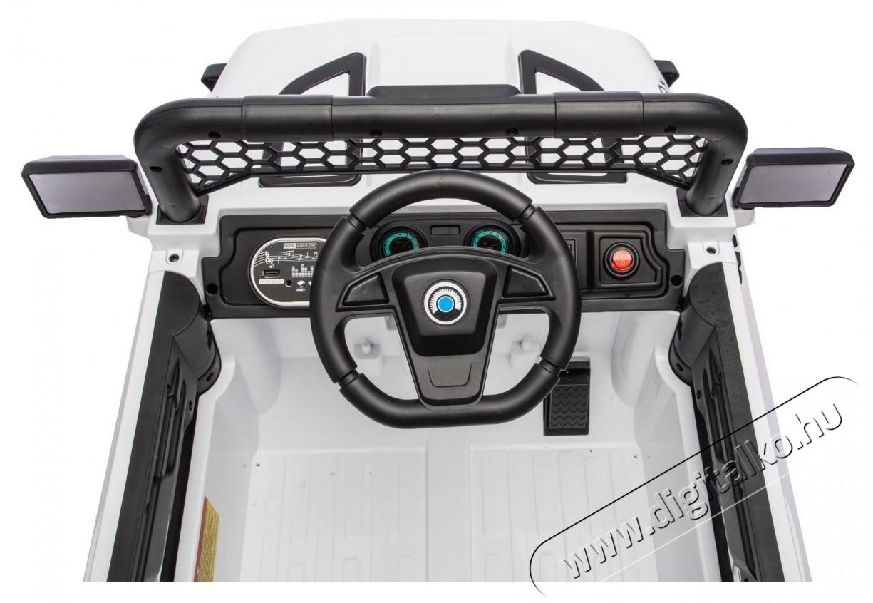 Mappy Go 4x4 elektromos gyerekaut&oacute;, t&aacute;vir&aacute;ny&iacute;t&oacute;val, 105 x 65 x 58 cm, Feh&eacute;r H&aacute;ztart&aacute;s / Otthon / K&uuml;lt&eacute;r - J&aacute;t&eacute;k / Sport - Elektromos be&uuml;lős j&aacute;rmű - 540680