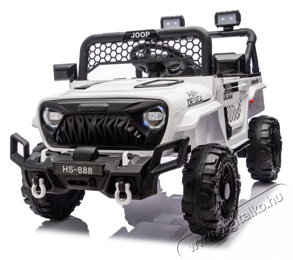 Mappy Go 4x4 elektromos gyerekaut&oacute;, t&aacute;vir&aacute;ny&iacute;t&oacute;val, 105 x 65 x 58 cm, Feh&eacute;r H&aacute;ztart&aacute;s / Otthon / K&uuml;lt&eacute;r - J&aacute;t&eacute;k / Sport - Elektromos be&uuml;lős j&aacute;rmű - 540680