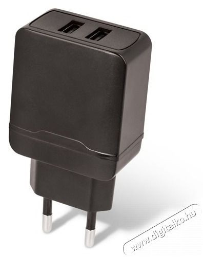 MAXLIFE TF-0013 2.1A 2xUSB fekete h&aacute;l&oacute;zati t&ouml;ltő Mobil / Kommunik&aacute;ci&oacute; / Smart - Mobiltelefon kieg&eacute;sz&iacute;tő / tok - H&aacute;l&oacute;zati-, aut&oacute;s t&ouml;ltő - 419038