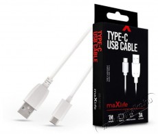MAXLIFE TF-0174 1m Type C 3A feh&eacute;r adat- &eacute;s t&ouml;ltők&aacute;bel - Iroda &eacute;s sz&aacute;m&iacute;t&aacute;stechnika - Egy&eacute;b sz&aacute;m&iacute;t&aacute;stechnikai term&eacute;k - 456803