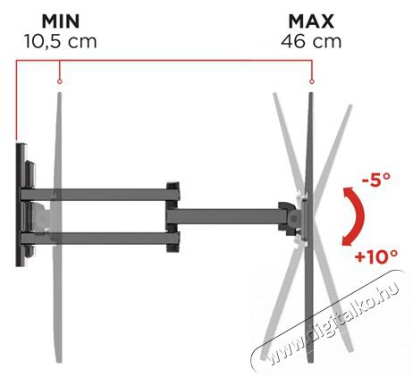 Meliconi Flatstyle FDR 400 Fast Block 40- 65 fali TV konzol Tv kieg&eacute;sz&iacute;tők - Fali tart&oacute; / konzol - Fali tv tart&oacute; - 500333