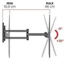 Meliconi Flatstyle FDR 400 Fast Block 40- 65 fali TV konzol Tv kieg&eacute;sz&iacute;tők - Fali tart&oacute; / konzol - Fali tv tart&oacute; - 500333