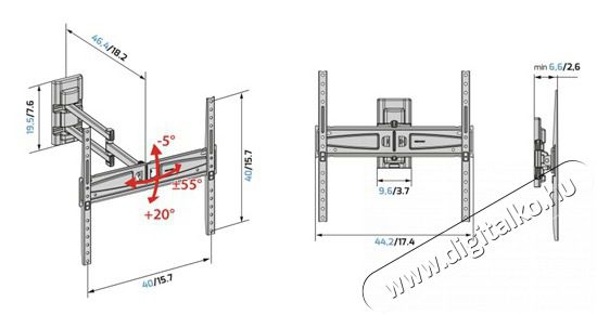Meliconi Flatstyle FDR 400 Fast Block 40- 65 fali TV konzol Tv kieg&eacute;sz&iacute;tők - Fali tart&oacute; / konzol - Fali tv tart&oacute; - 500333