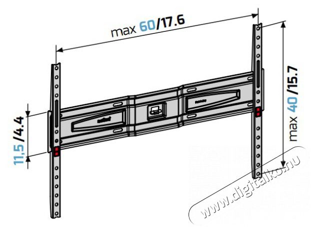 Meliconi Flatstyle FS600 DW 50 monitortart&oacute; &aacute;llv&aacute;ny Tv kieg&eacute;sz&iacute;tők - Fali tart&oacute; / konzol - Fali tv tart&oacute; - 514205