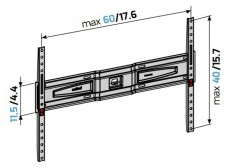 Meliconi Flatstyle FS600 DW 50 monitortart&oacute; &aacute;llv&aacute;ny Tv kieg&eacute;sz&iacute;tők - Fali tart&oacute; / konzol - Fali tv tart&oacute; - 514205