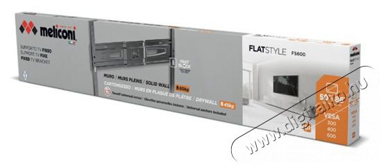 Meliconi Flatstyle FS600 DW 50 monitortart&oacute; &aacute;llv&aacute;ny Tv kieg&eacute;sz&iacute;tők - Fali tart&oacute; / konzol - Fali tv tart&oacute; - 514205