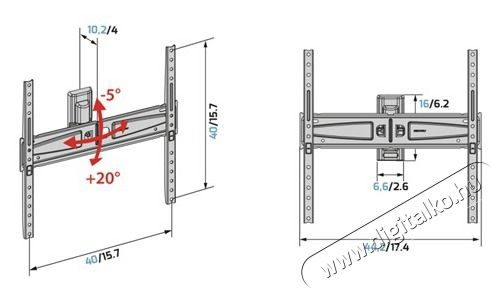 Meliconi Flatstyle FTR400 DW 40 Tv kieg&eacute;sz&iacute;tők - Fali tart&oacute; / konzol - Fali tv tart&oacute; - 514208