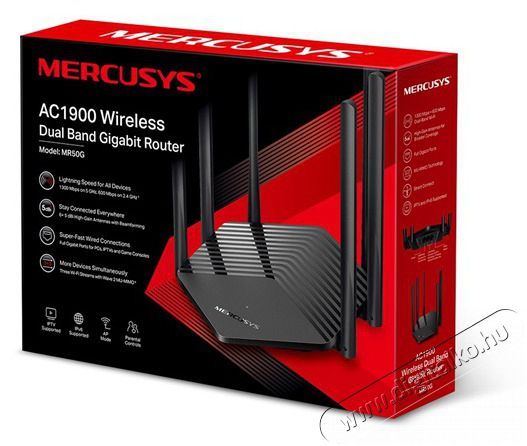 Mercusys MR50G AC1900 Dual-Band Vezet&eacute;k n&eacute;lk&uuml;li Gigabit Router Iroda &eacute;s sz&aacute;m&iacute;t&aacute;stechnika - H&aacute;l&oacute;zat - Router - 396542