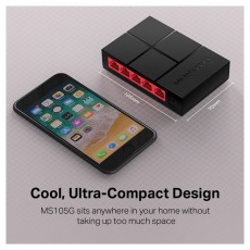 Mercusys MS105G 5port 10/100/1000Mbps nem menedzselhető asztali Switch Iroda &eacute;s sz&aacute;m&iacute;t&aacute;stechnika - H&aacute;l&oacute;zat - Switch - 396507