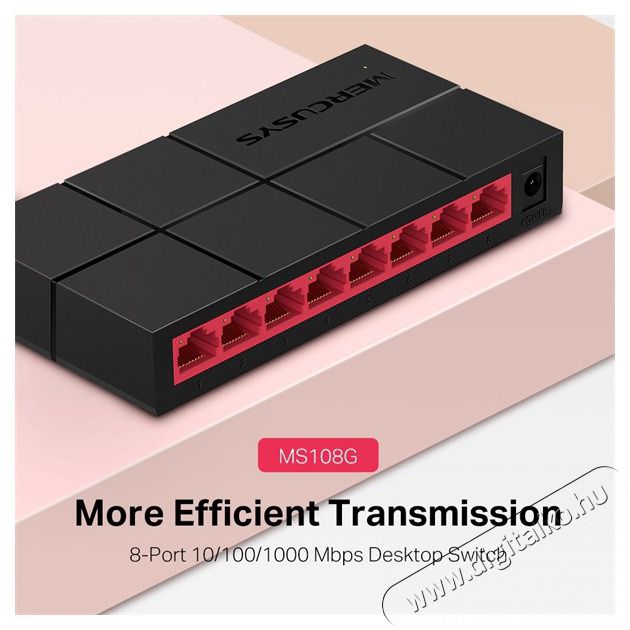 Mercusys MS108G 8port 10/100/1000Mbps nem menedzselhető asztali Switch Iroda &eacute;s sz&aacute;m&iacute;t&aacute;stechnika - H&aacute;l&oacute;zat - Switch - 396543