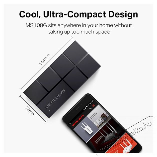 Mercusys MS108G 8port 10/100/1000Mbps nem menedzselhető asztali Switch Iroda &eacute;s sz&aacute;m&iacute;t&aacute;stechnika - H&aacute;l&oacute;zat - Switch - 396543